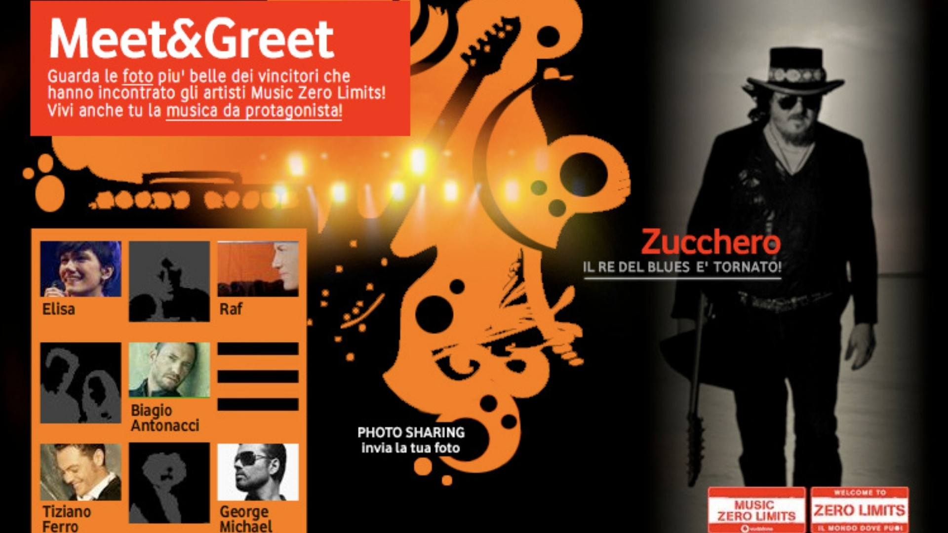 Vodafone, zerolimits, live, musica, zucchero, fornaciari, sponsor